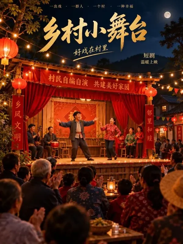 《村晚大舞台》- 天美视频生活喜剧短剧封面 《村晚大舞台》- 天美视频生活喜剧短剧封面